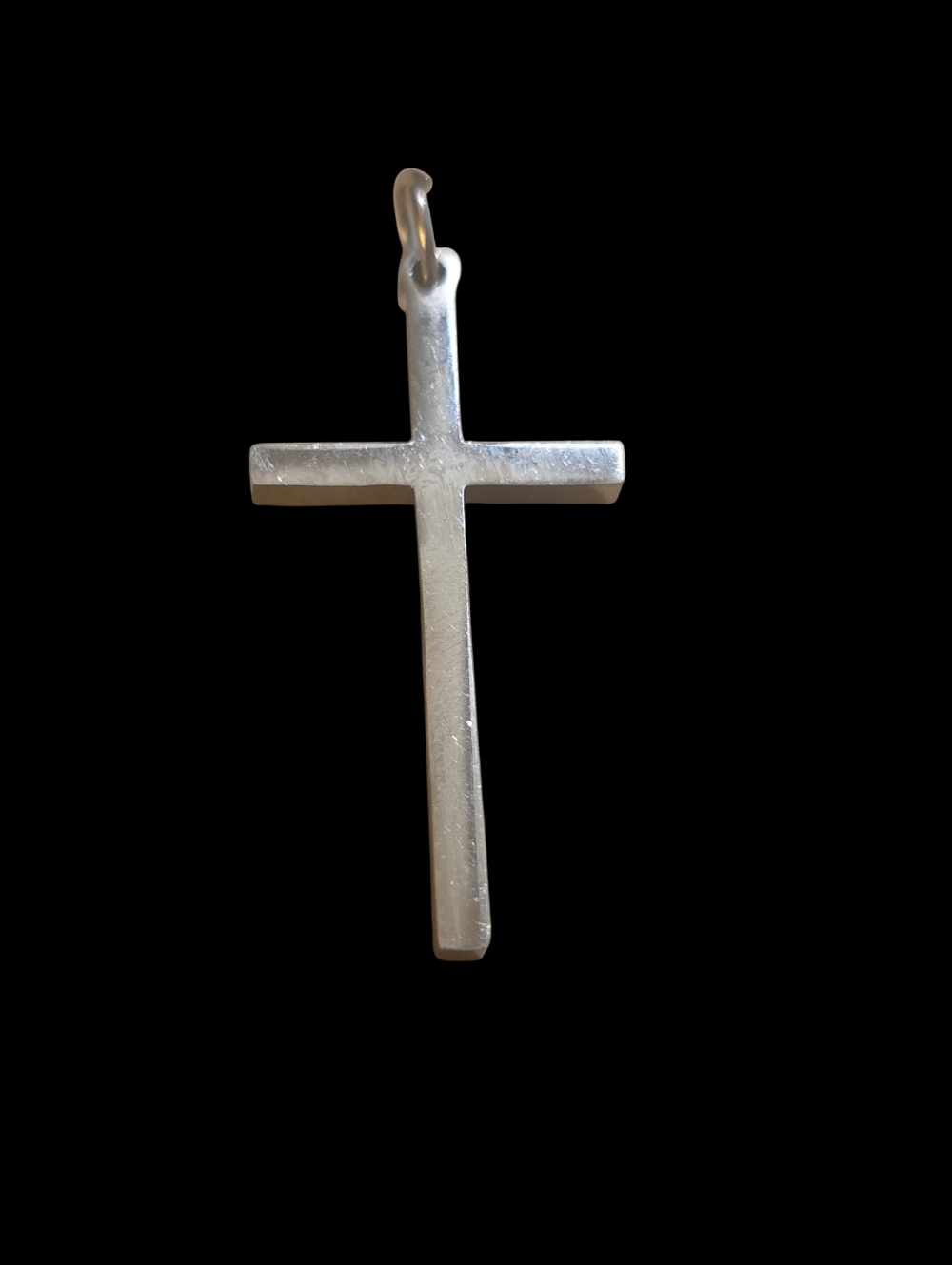 Stainless Steel Silver Cross 2 Inch Pendant for Men Or Women